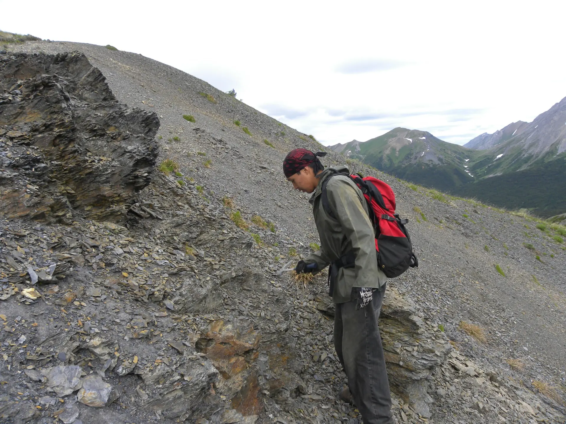 Prospecting on the Cirque East property