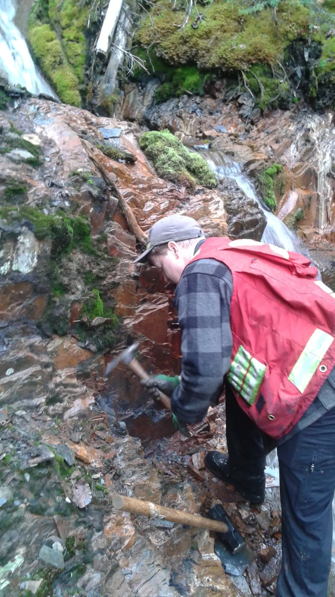The Cardiac Creek showing in 2017 during site visit by Patrick McLaughlin